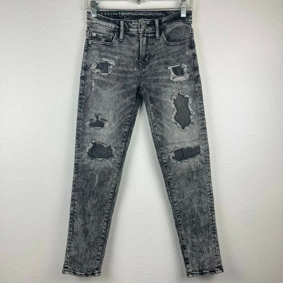 American Eagle Outfitters Other - American Eagle Next Level Flex Jeans Mens 26 x 28 Distressed Acid Washed Black